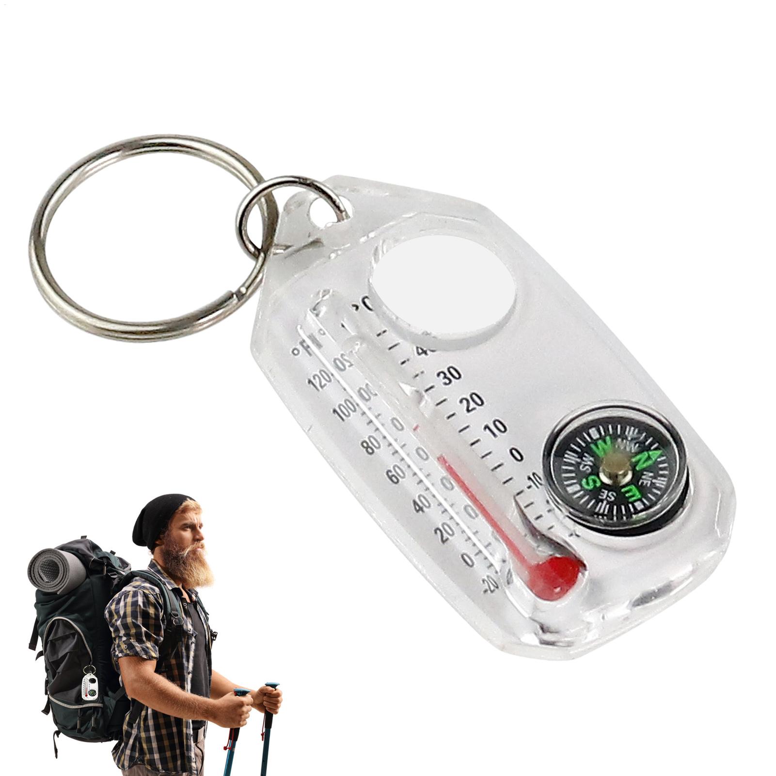 Compass Keychain Mini - Petite boussole porte-clés, mini boussole portable,