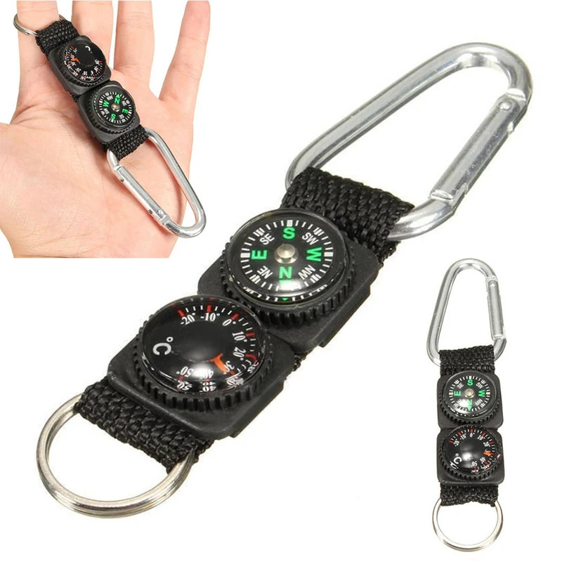 Compass Keychain Mini - 1pc universel multifonction 3 en 1