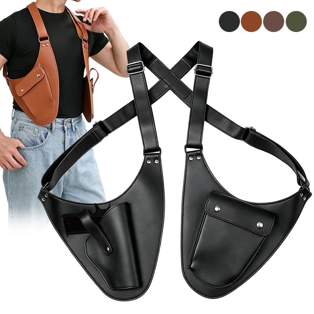 Leather Edc. Carry Pouch - Étui tactique pour pistolet, en cuir