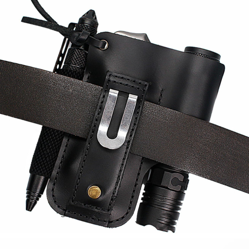 Étui en cuir EDC pour lampe to - Edc Carry Fanny Pack avis et prix