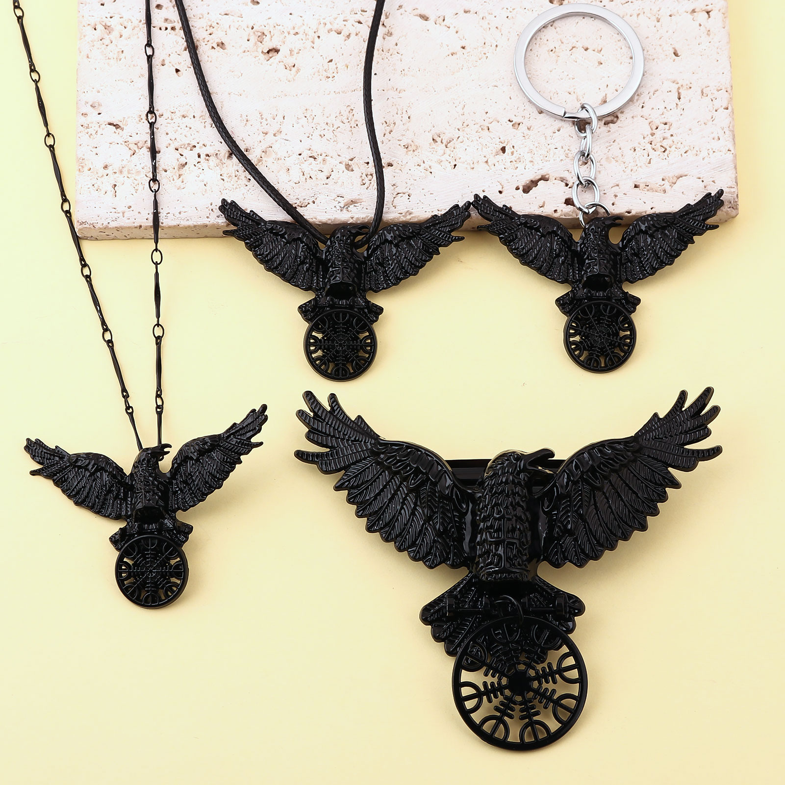 Collier Vintage Viking noir co - Compass Keychain Mini avis et prix