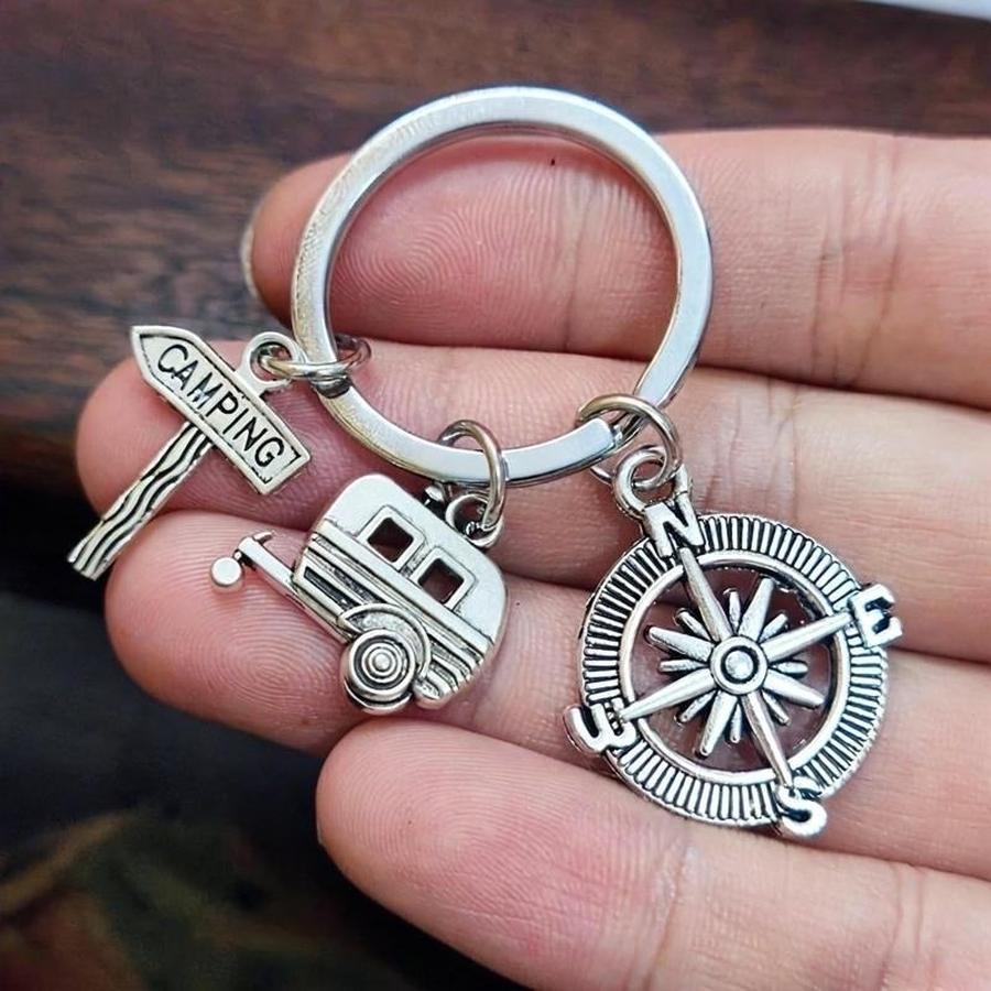 1/5/10/20/50/100 pièces Porte- - Compass Keychain Mini avis et prix