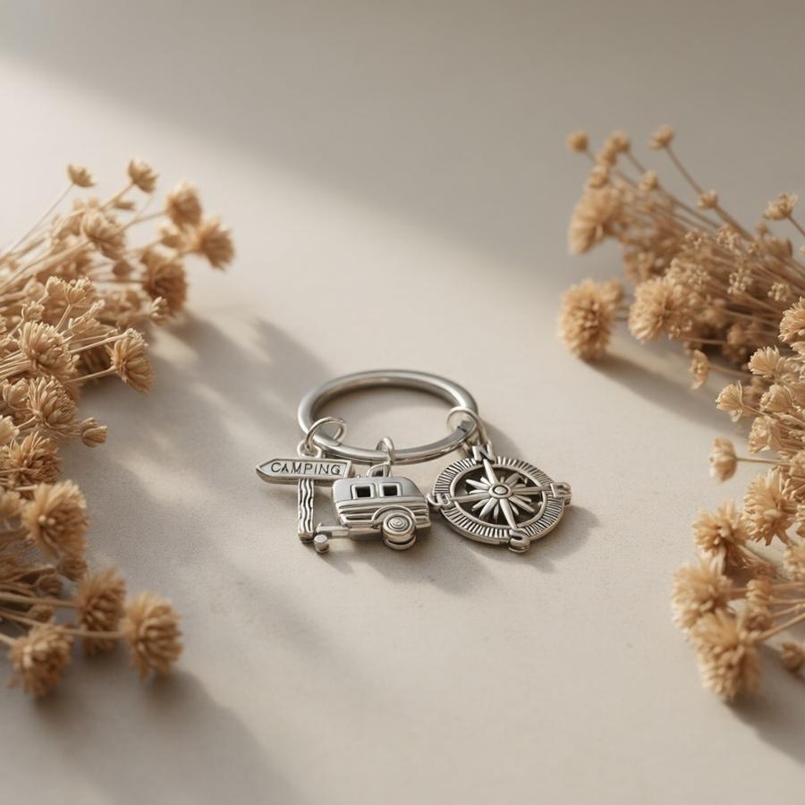 1/5/10/20/50/100 pièces Porte- - Compass Keychain Mini avis et prix