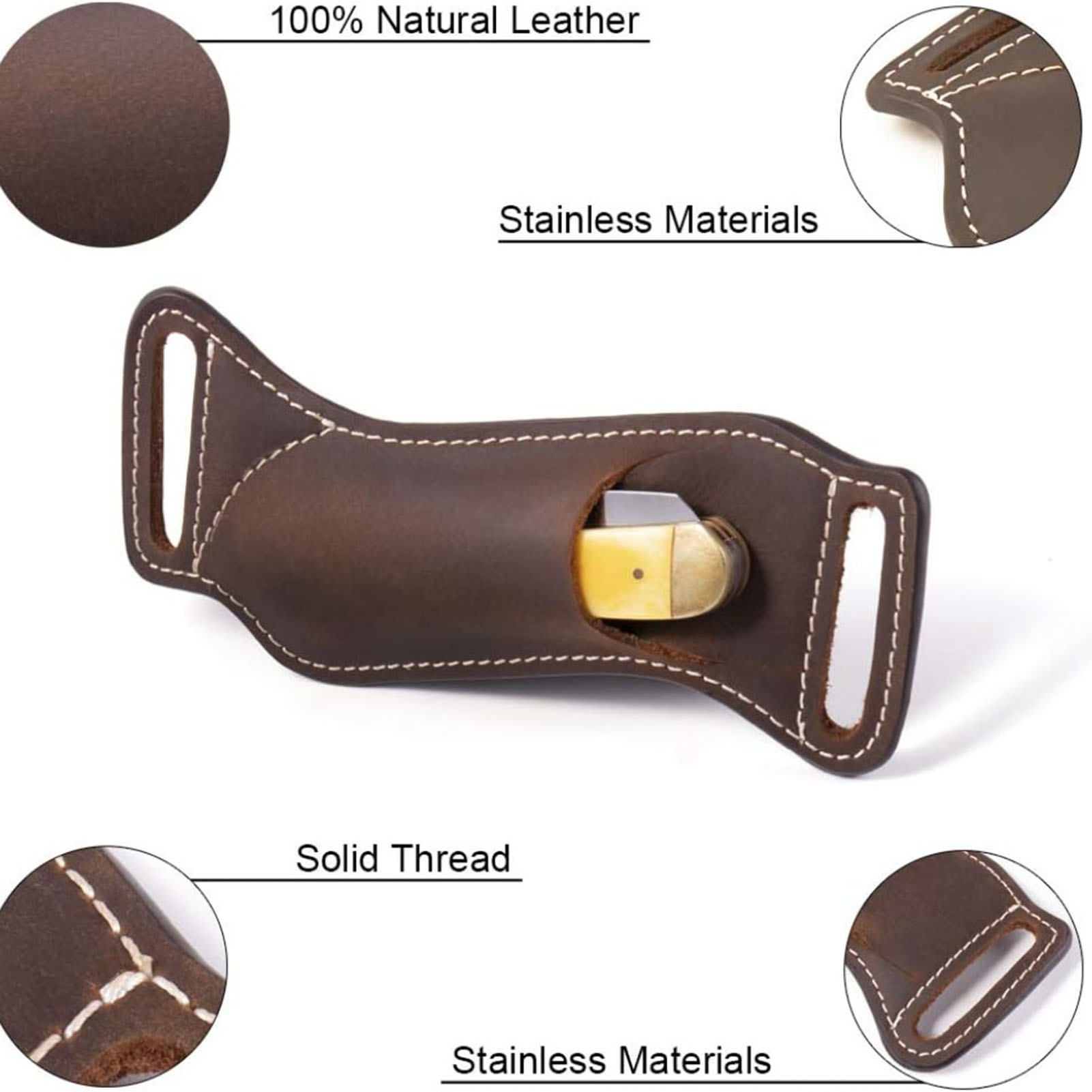 Étui en cuir pour couteau plia - Leather Edc. Carry Pouch avis et prix