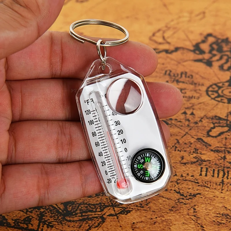 Porte-clés 3 en 1, boussole po - Compass Keychain Mini avis et prix